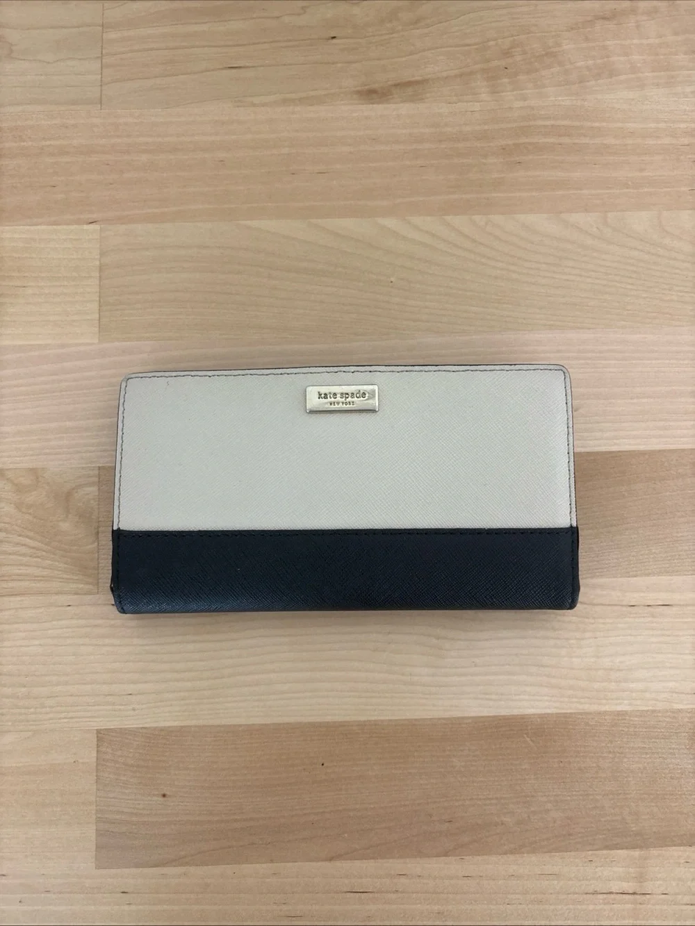 kate spade Cream and Black Bicolor Continental Wallet